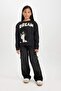 Crew Neck Printed Knitwear Sweater for Girls C9665A824Wn - 2