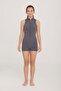 Junior Jumpsuit Sleeveless Shorts Semi-Covered Lycra Swimming Swimsuit Fleck 5910 Anthracite Remsa Swimsuit - 2