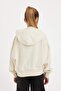 Oversize Wide Fit Hooded Embroidered Sweatshirt for Girls D2885A824Wn - 6