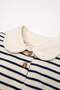 Peter Pan collar Buttons Inside Soft Fuzzy Tüylü Ç Striped Sweatshirt Baby Girl D4963A524Wn - 2