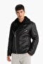 Warm Slim Fit Faux Fur Lined Zipper Pocket Suede Leather Winter Jacket Coat C5636Ax24Wn - 6