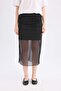 Pencil Normal Waist Draped Lined Tulle Midi Skirt D8744Ax24Au - 4