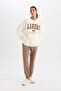 Defactofit Nba Los Angeles Lakers Oversize Wide Fit Crew Neck Thick Sweatshirt A9550Ax24Au - 2