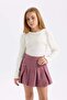 Fitted Crew Neck Knitwear Sweater for Girls D1393A824Wn