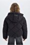 Waterproof Double-Sided Hooded Quilted Zipper Pocket Puffer Coat Girls C5492A824Au - 6