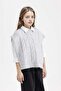 Crew Neck Hair Braid Patterned Knitwear Sweater for Girls C9659A824Wn - 3