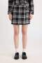 Checkered High Waist Side Zipper Flannel Mini Skirt B3639Ax24Au - 7