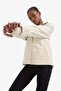 Windproof Water Repellent Softshell Slim Fit Hooded Zippered Pocketed Seasonal Raincoat - 3