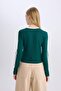 Fitted Bodycon Printed Rib Long Sleeve T-Shirt D8080Ax24Au - 5