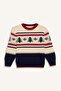 New Year's Themed Crew Neck Knitwear Sweater for Boys C9634A824Cw - 7