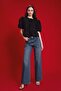 Regular Fit Round Neck Tie Front Poplin Short Sleeve Blouse E2669Ax24Au - 2