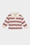 Peter Pan collar Soft Fleece Inside Tüylü Ç Striped Sweatshirt Baby Girl D6676A524Wn