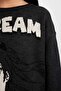 Crew Neck Printed Knitwear Sweater for Girls C9665A824Wn - 5