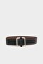Women's Large Buckle Faux Leather Casual Belt E1280Axns