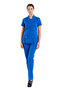 Luxe Flex Cobalt Blue Lycra Thin Stretch Fabric Doctor Uniform and Nurse Uniform Set - 3