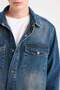 100% Cotton Relax Fit Long Sleeve Jean Shirt Jacket with Pockets D0448Ax24Au - 5