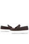 Brown Lightweight Sole Boys' Moccasin Shoes - 8