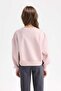 Relax Fit Crew Neck Printed Sweatshirt for Girls D5454A824Wn - 6