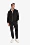 جاكيت بومبر مخملي بقصة Slim Fit وياقة جامعية - 3138052 - 2