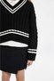 Girl's V-Neck Hair Braided Knitwear Sweater D8557A8Ns - 3