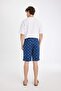Pocketed Regular Fit Patterned Shorts Pajama Bottoms - D5143ax24hs - 5