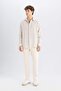 Relax Fit Striped Cotton Blend Long Sleeve Shirt D7140Ax24Au - 2