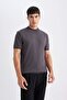 Standard Fit Crew Neck Knitwear Short Sleeve T-Shirt D6202Ax24Hs