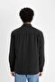 100% Cotton Regular Fit Polo Collar Basic Plain Long Sleeve Shirt B2654Ax24Au - 6