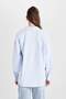 Oversize Wide Fit Striped Oxford Long Sleeve Shirt D4015Ax24Au - 6