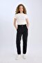 100% Cotton Paperbag Elastic Waist Short Leg Jeans D4309Ax24Au