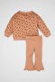 Baby Girl 2-Piece Set Heart Patterned Sweatshirt Elastic Waist Leggings D1676A524Au - 5
