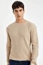 Relax Fit Crew Neck Collar Combed Cotton Knitwear Sweater D3290Ax24Au