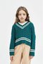 Girl's Regular Fit V-Neck Sweater D6760A8Ns - 3