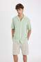 100% Cotton Relax Fit Bermuda Shorts D7916Ax24Sm - 3