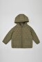 Waterproof Zipper Pocketed Hooded Patterned Zipper Puffer Coat Baby Boy C3461A524Wn