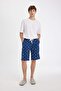 Pocketed Regular Fit Patterned Shorts Pajama Bottoms - D5143ax24hs - 3