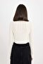 Regular Fit Crop Crew Neck Knitted Hollowed Sweater C6321Ax24Wn - 6