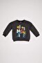 Crew Neck Printed Soft Fleece Inside Sweatshirt for Baby Boy D3925A524Wn