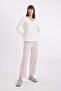 Pajama Set V-Neck Velour Long Sleeve Top Striped Elastic Waist Bottom-Fall in Love A6205Ax24Au - 3