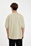 Loose Fit Crew Neck Printed Heavy Fabric Cotton Short Sleeve T-Shirt 3188062 - 5