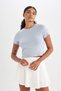 Crop Crew Neck Sportsman Short Sleeve T-Shirt D2200Ax24Au - 4