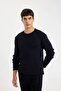 Relax Fit Crew Neck Collar Combed Cotton Knitwear Sweater D3290Ax24Au - 5