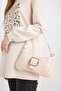 Women's Buckle Detailed Faux Leather Shoulder Bag B9356Axns