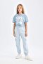Crop Crew Neck Printed Short Sleeve T-Shirt Girls D1963A824Hs - 2