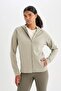 Fit Standard Fit Zippered Skuba Diver Fabric Cardigan 3155097 - 7
