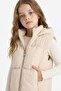 Girl's Water Repellent Hooded Inflatable Windproof Vest C4971A824Au - 4