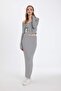 Slim Fit بخصر مطاطي Basic شق Maxi تنورة تريكو D5390AX24AU - 4
