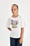 Girls Oversize Wide Fit Crew Neck Back Printed Short Sleeve T-Shirt D0315A824Au - 6