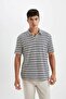 Regular Fit Polo Neck Knitwear Short Sleeve T-Shirt D4818Ax24Sm - 4