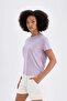 Defactofit Crop Crew Neck Sportsman Modal Short Sleeve T-Shirt D1280Ax24Hs - 5